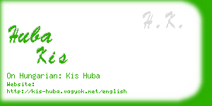 huba kis business card